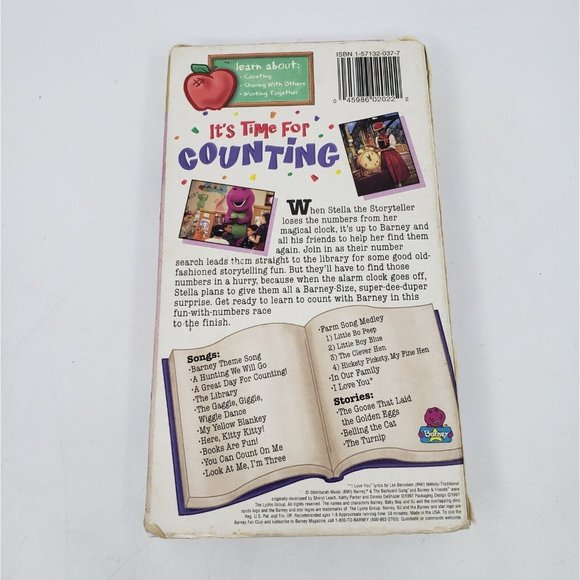 Barney VHS Tapes Kids Educational Lessons Feelings/Counting/Sing-along Lot of 3 - Picture 8 of 11